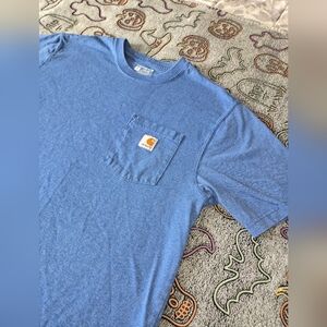 Carhartt Loose Fit T-Shirt Size M Blue Short Sleeve Pocket